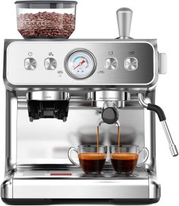 7. Electactic Espresso Machine with Grinder